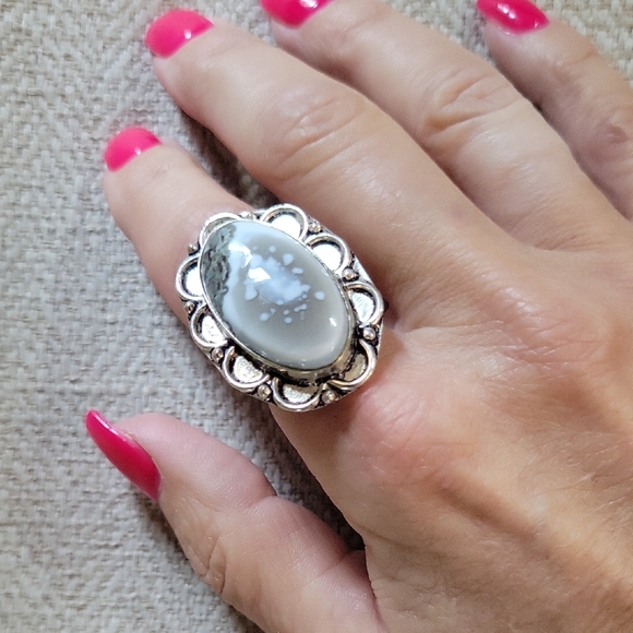 OWYHEE OPAL STATEMENT RING - Picture 3 of 9